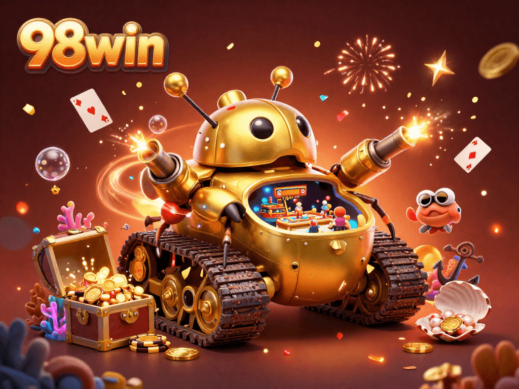 Winning at 98win with a vibrant casino tank filled with action and excitement.