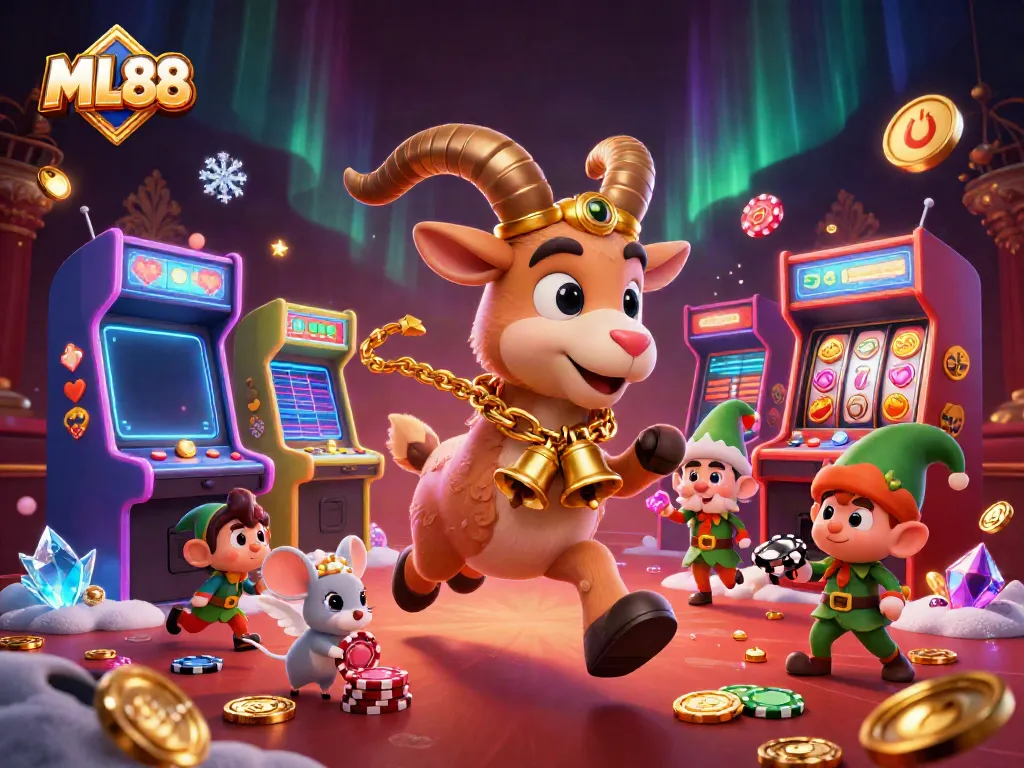 Experience thrilling action at ML88 with a festive casino atmosphere featuring unique characters and games.