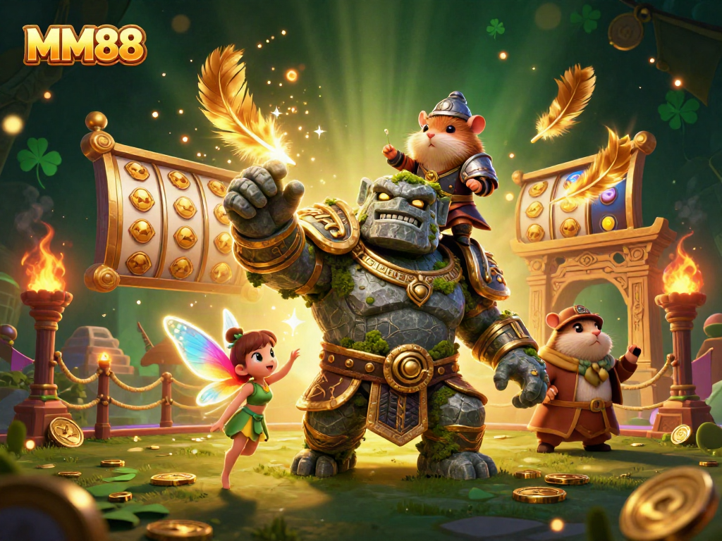 Experience winning moments with MM88's vibrant game characters and dynamic slot elements.