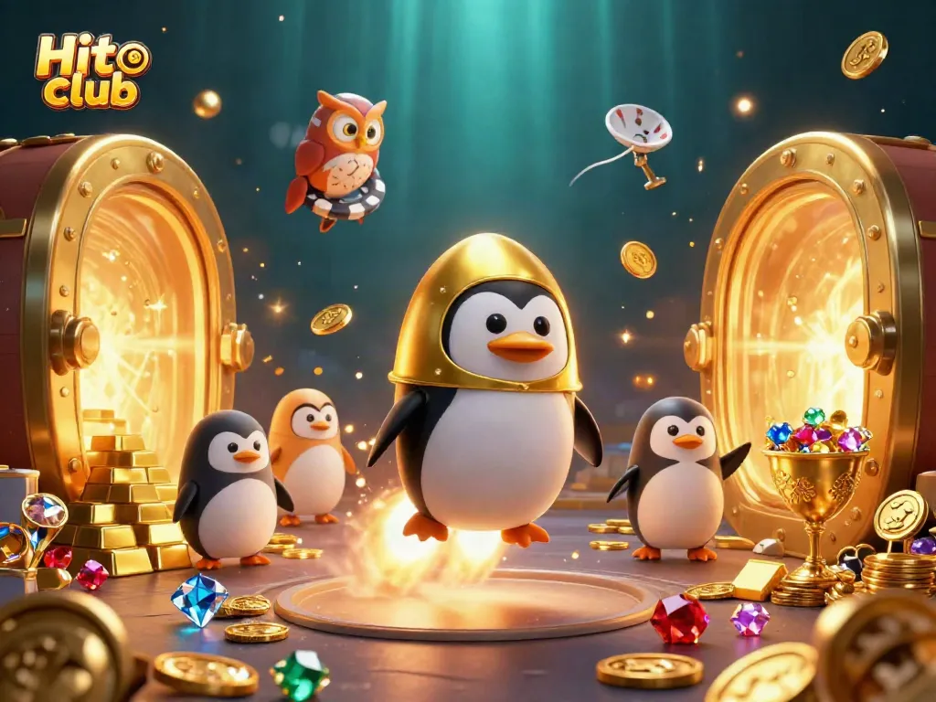 Experience thrilling gameplay at Hit club with interactive casino-themed 3D visuals filled with treasures.