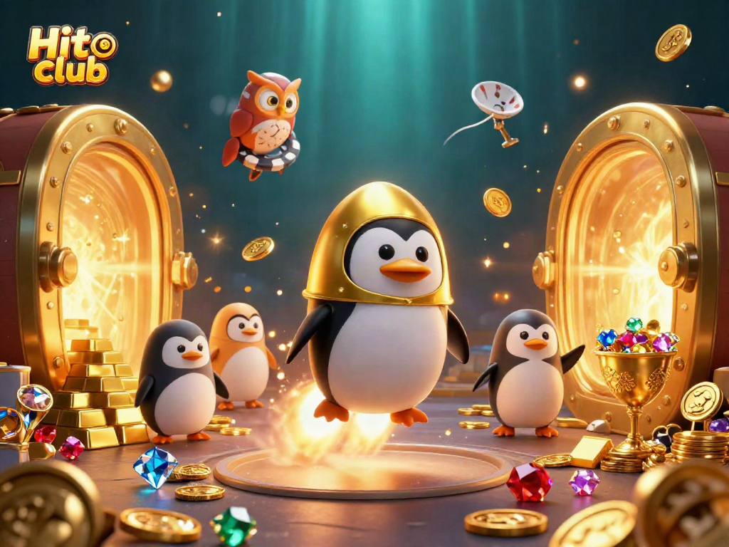 Experience thrilling gameplay at Hit club with interactive casino-themed 3D visuals filled with treasures.