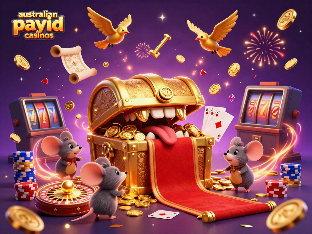 Experience vibrant action at australian payid casinos with golden treasures and playful characters!