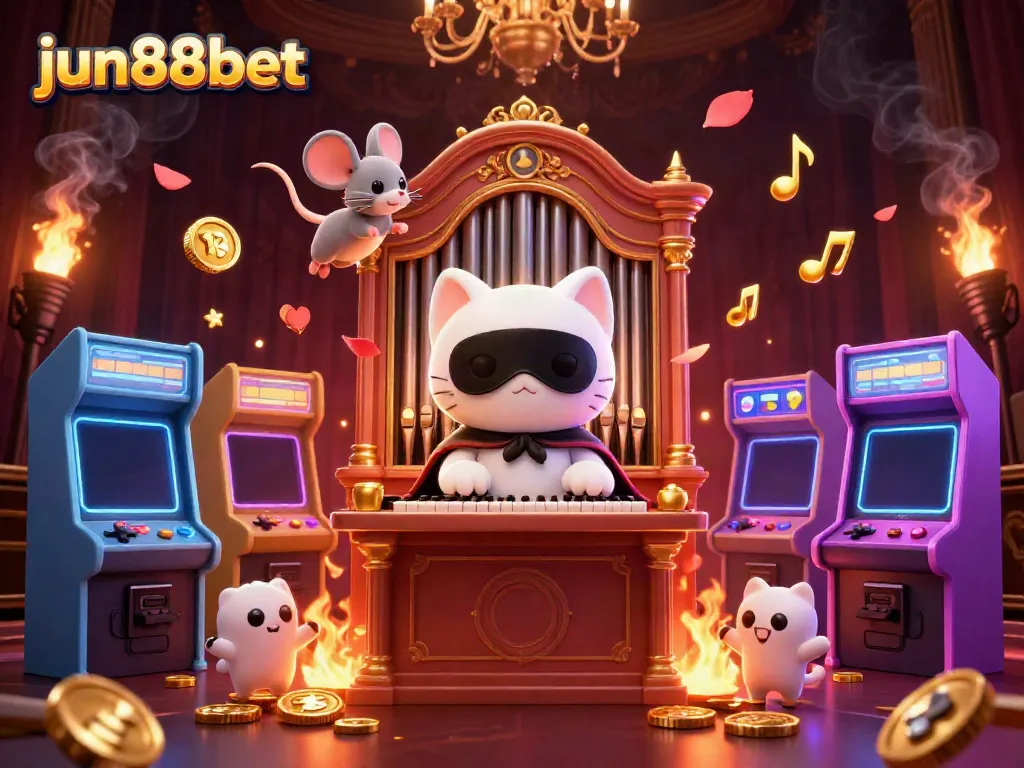 Experience exciting gaming at jun88bet’s lively casino, featuring a dynamic illustration of a phantom cat and gaming elements.